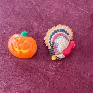 Festive fall vintage brooches